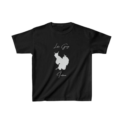 Indiana  Lake  George  Youth  T-shirt  front  position  view  from  front  black.webp