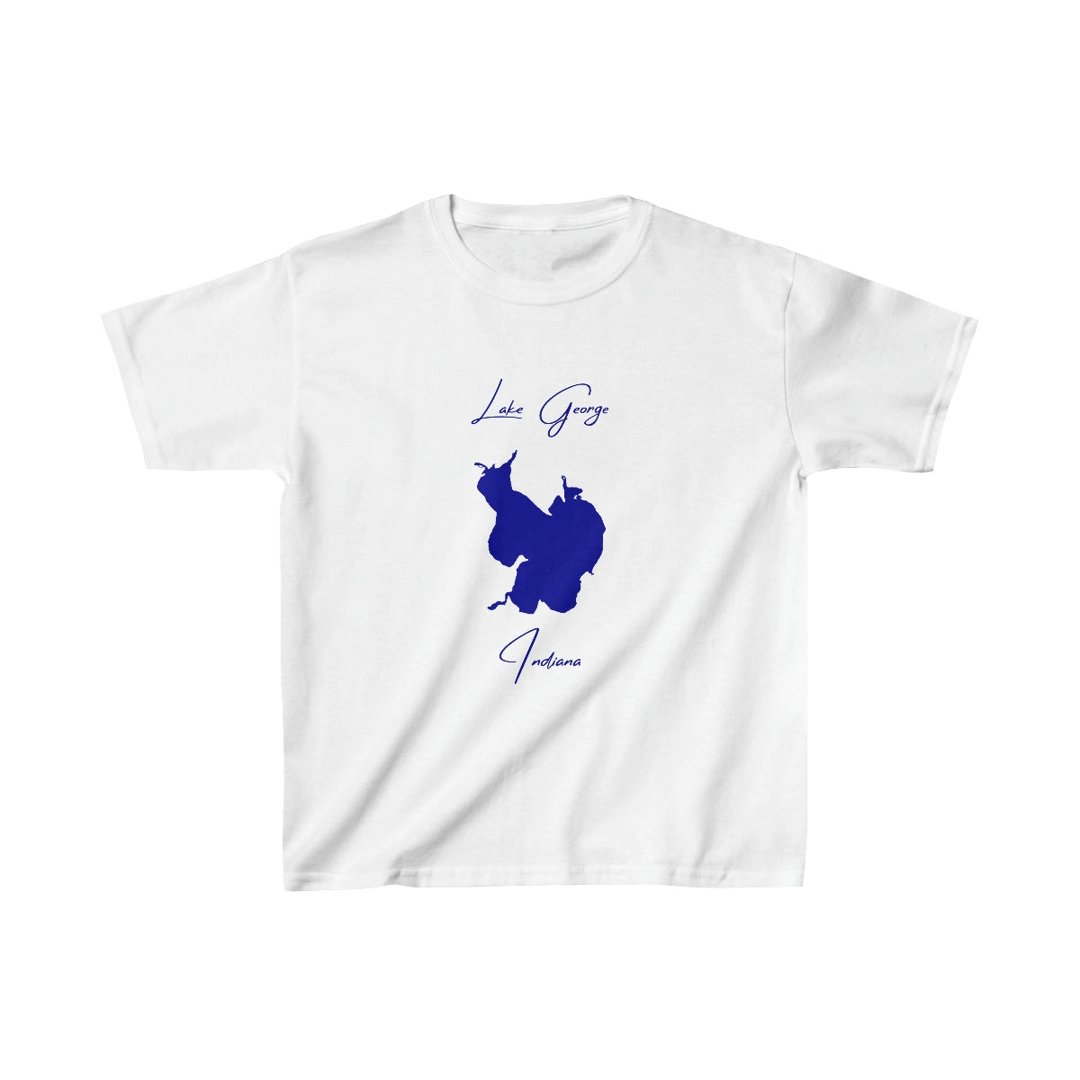 Indiana  Lake  George  Youth  T-shirt  front  position  view  from  front  white.webp