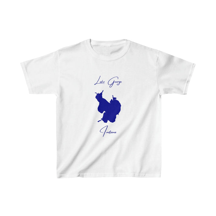 Indiana  Lake  George  Youth  T-shirt  front  position  view  from  front  white.webp