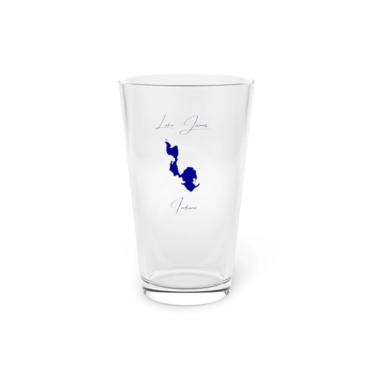 Indiana  Lake  James  16oz  Pint  Glass  front  position  view  from  front  16oz.webp
