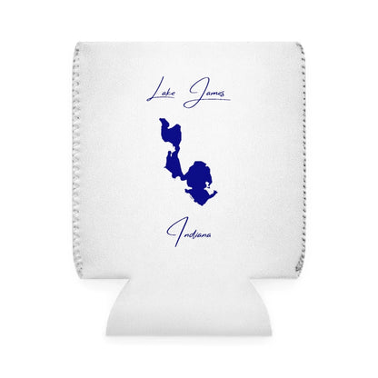 Indiana  Lake  James  Can  Koozie  front  position  view  from  front-1  white.webp