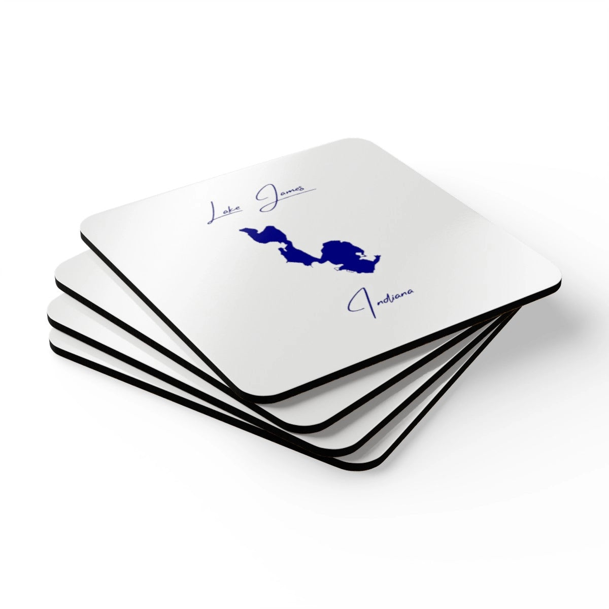 Indiana  Lake  James  Coaster  Set  front  position  view  from  stacked  3.75  x  3.75.webp