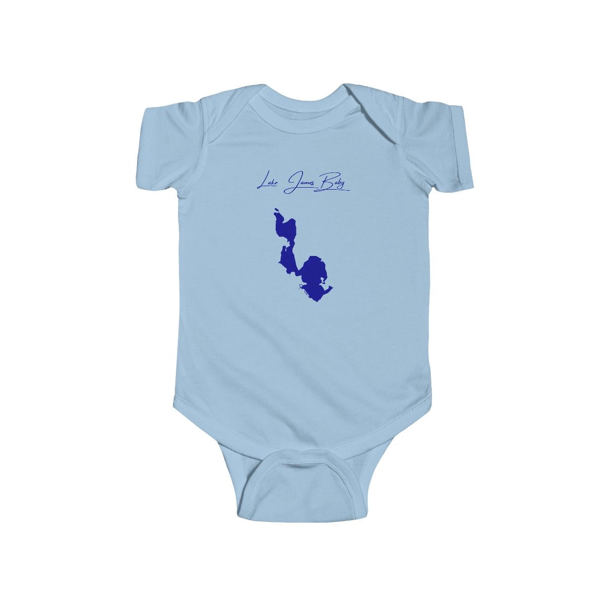 Indiana  Lake  James  Onesie  front  position  view  from  front  light  blue.webp