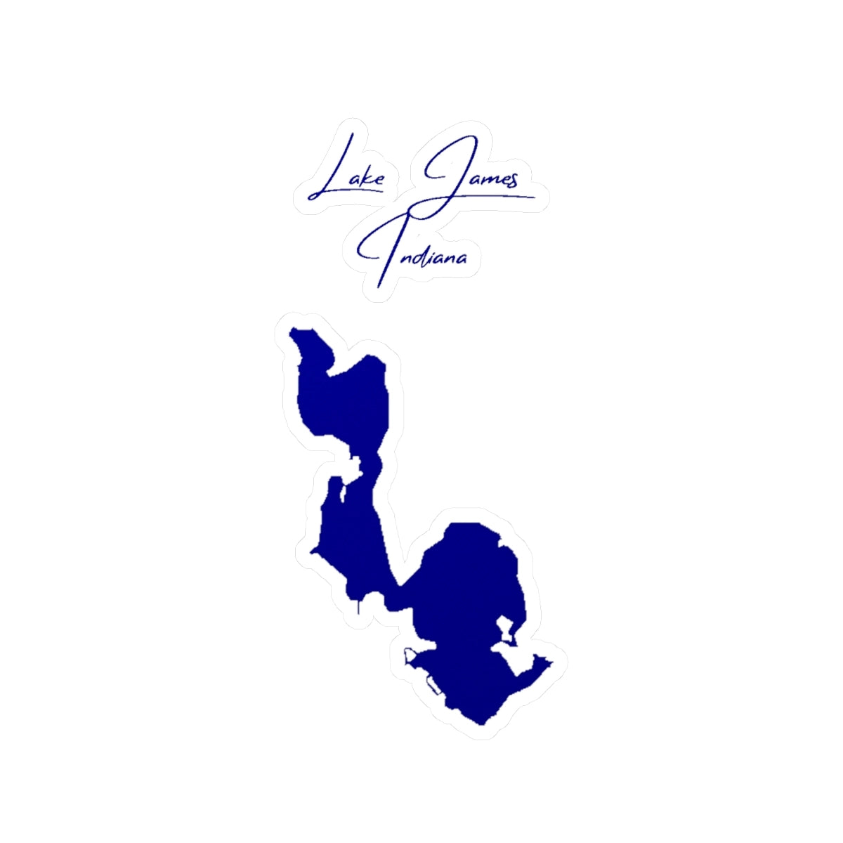 Indiana  Lake  James  Vinyl  Decal  other  position  view  from  front  4  x  6.webp