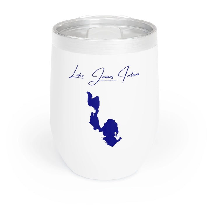 Indiana  Lake  James  Wine  Tumbler  front  position  view  from  front  white.webp