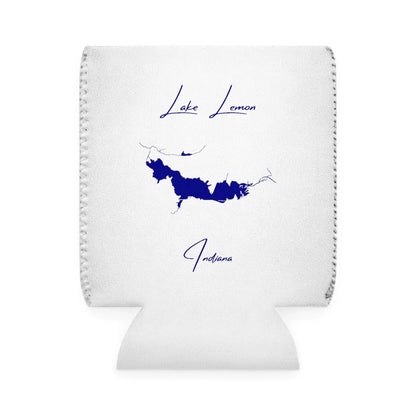 Indiana  Lake  Lemon  Can  Koozie  front  position  view  from  front-1  white.webp