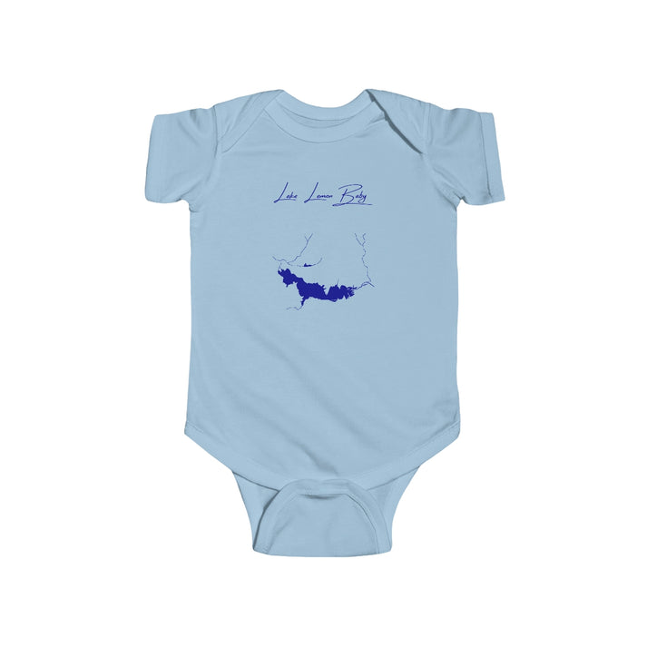 Indiana  Lake  Lemon  Onesie  front  position  view  from  front  light  blue.webp