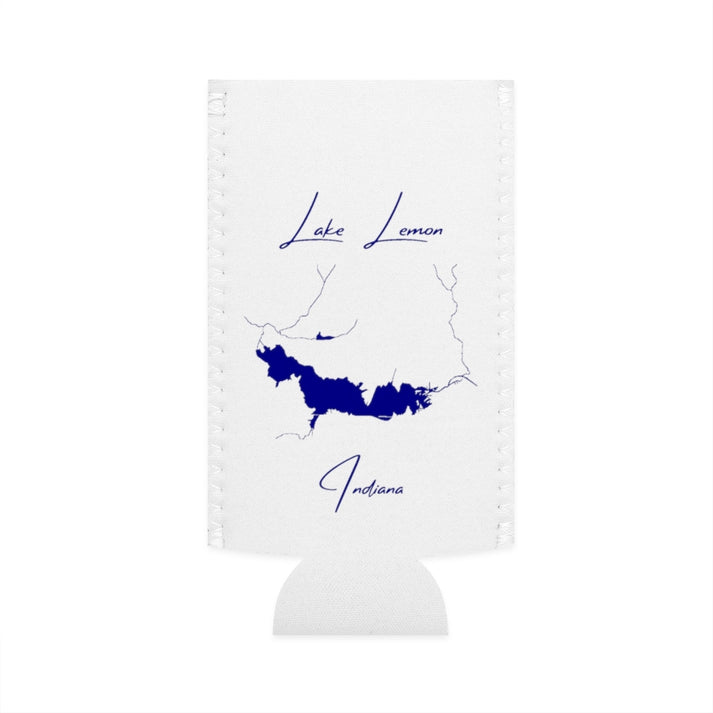 Indiana  Lake  Lemon  Slim  Can  Koozie  front  position  view  from  flat-front  white.webp