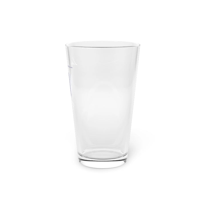 Indiana  Lake  Maxinkuckee  16oz  Pint  Glass  front  position  view  from  right  16oz.webp
