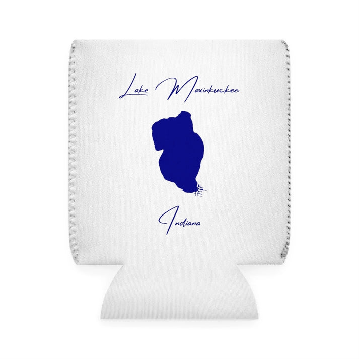 Indiana  Lake  Maxinkuckee  Can  Koozie  front  position  view  from  front-1  white.webp