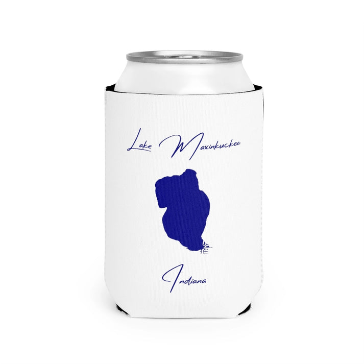 Indiana  Lake  Maxinkuckee  Can  Koozie  front  position  view  from  front-2  white.webp