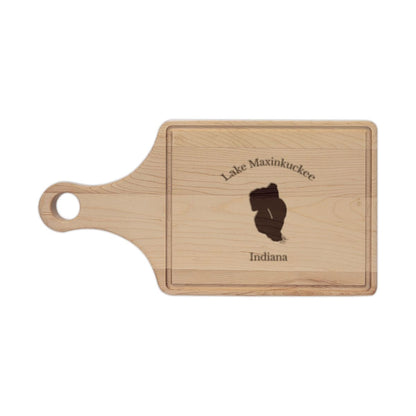 Indiana  Lake  Maxinkuckee  Engraved  Cutting  Board  front  position  view  from  front  maple.webp