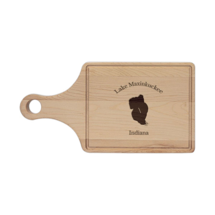 Indiana  Lake  Maxinkuckee  Engraved  Cutting  Board  front  position  view  from  front  maple.webp