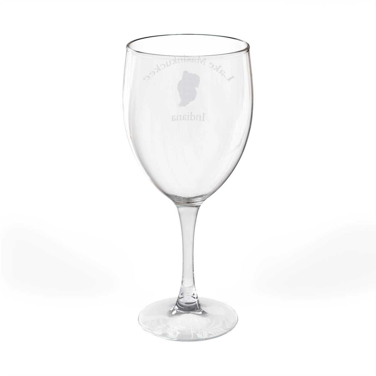 Indiana  Lake  Maxinkuckee  Engraved  Wine  Glass  other  position  view  from  back  10.5oz.webp