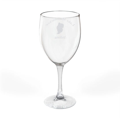 Indiana  Lake  Maxinkuckee  Engraved  Wine  Glass  other  position  view  from  back  10.5oz.webp