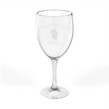 Indiana  Lake  Maxinkuckee  Engraved  Wine  Glass  other  position  view  from  front  10.5oz.webp