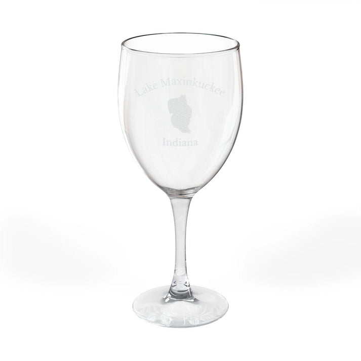 Indiana  Lake  Maxinkuckee  Engraved  Wine  Glass  other  position  view  from  front  10.5oz.webp