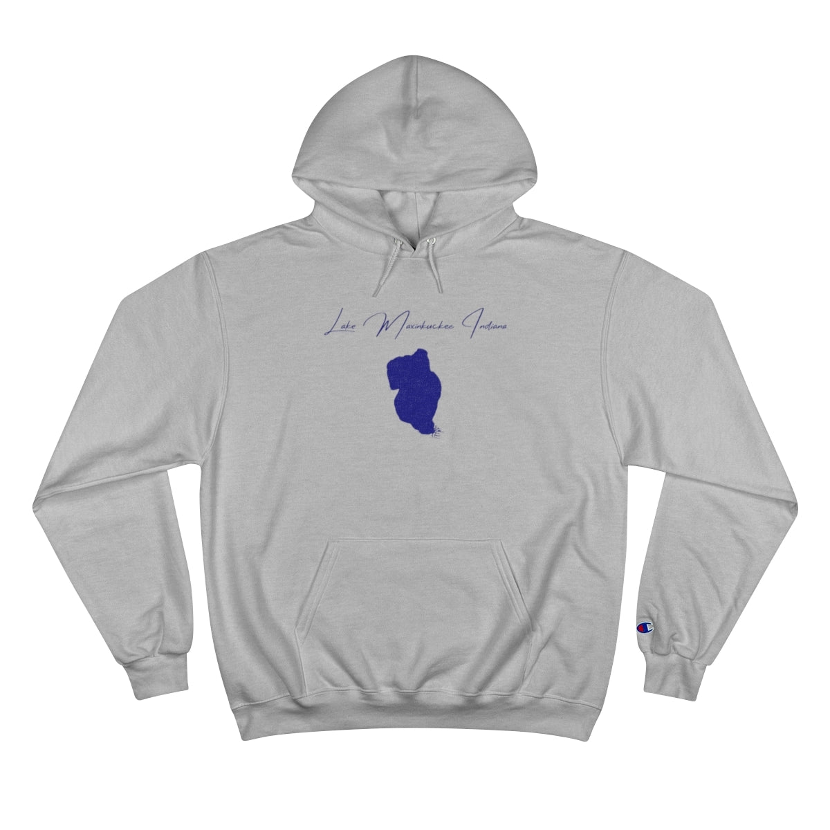 Indiana  Lake  Maxinkuckee  Hoodie  front  position  view  from  front  light  steel.webp