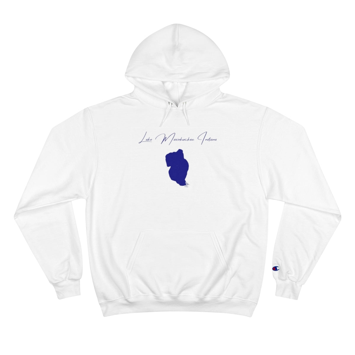 Indiana  Lake  Maxinkuckee  Hoodie  front  position  view  from  front  white.webp