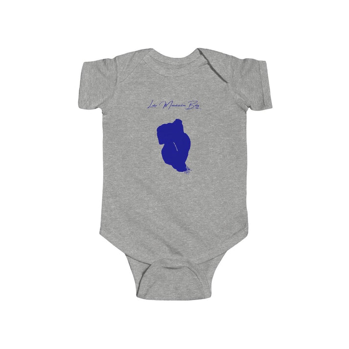 Indiana  Lake  Maxinkuckee  Onesie  front  position  view  from  front  heather.webp