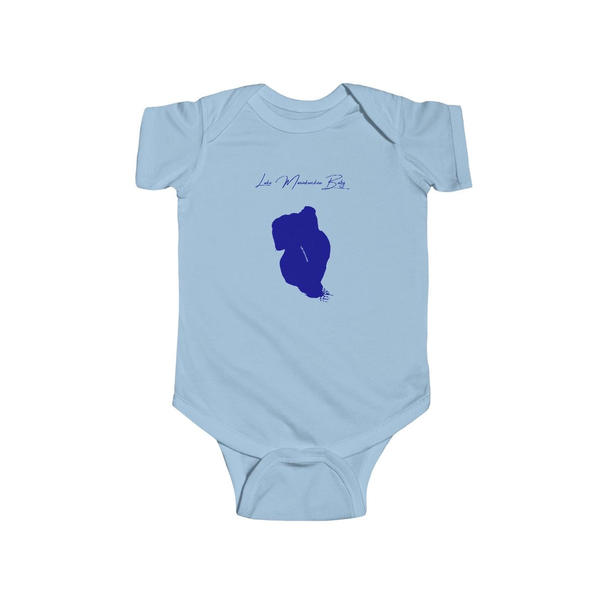 Indiana  Lake  Maxinkuckee  Onesie  front  position  view  from  front  light  blue.webp