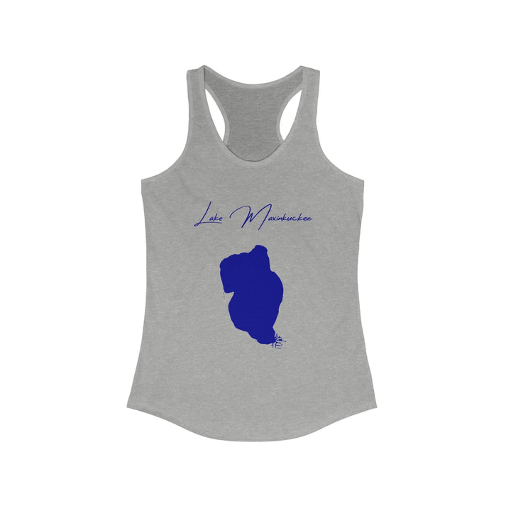 Indiana  Lake  Maxinkuckee  Racerback-Tank  front  position  view  from  front  heather  grey.webp