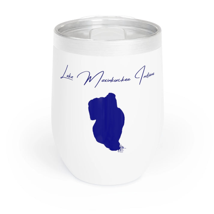 Indiana  Lake  Maxinkuckee  Wine  Tumbler  front  position  view  from  front  white.webp