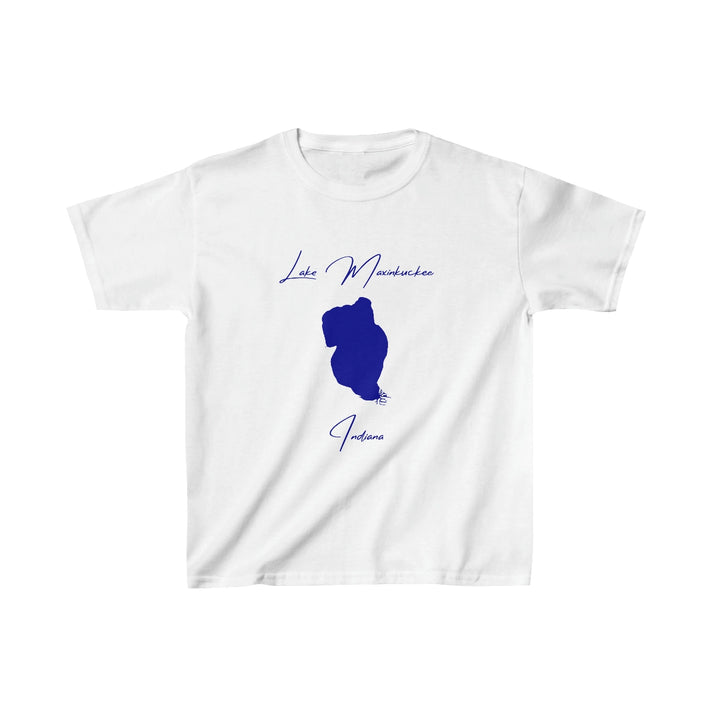 Indiana  Lake  Maxinkuckee  Youth  T-shirt  front  position  view  from  front  white.webp