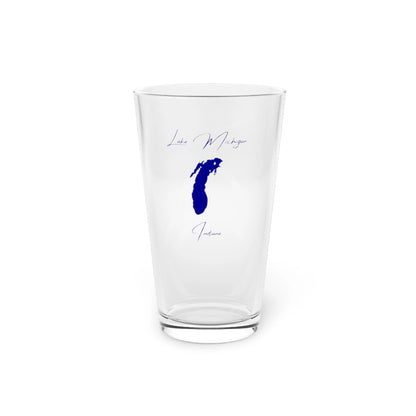 Indiana  Lake  Michigan  16oz  Pint  Glass  front  position  view  from  front  16oz.webp