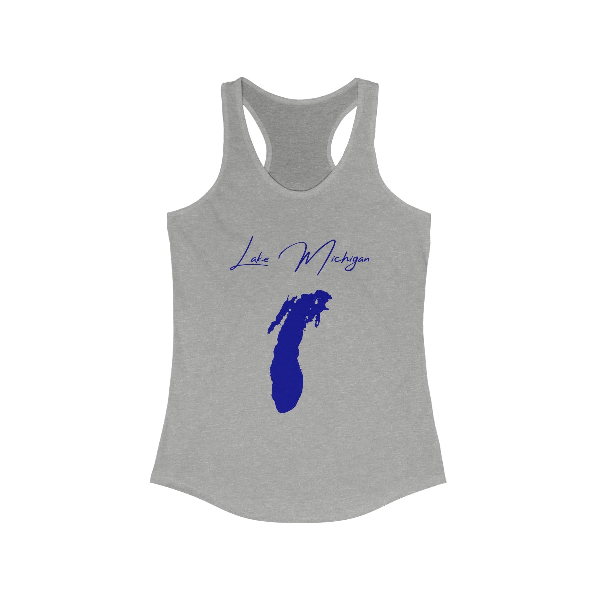Indiana  Lake  Michigan  Racerback-Tank  front  position  view  from  front  heather  grey.webp