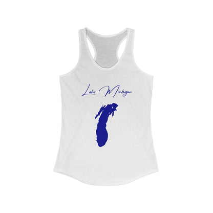 Indiana  Lake  Michigan  Racerback-Tank  front  position  view  from  front  solid  white.webp