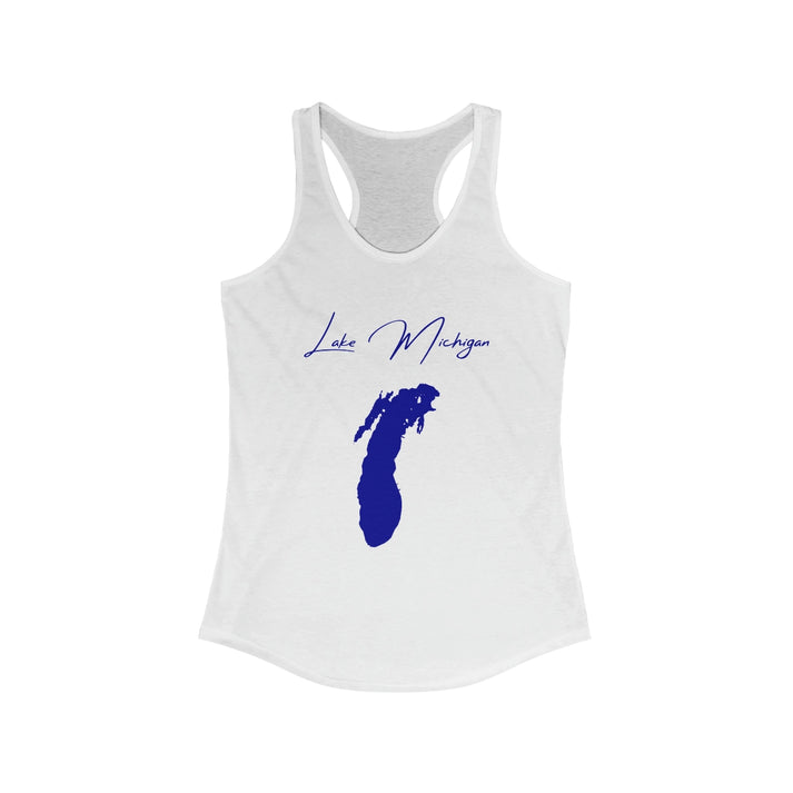 Indiana  Lake  Michigan  Racerback-Tank  front  position  view  from  front  solid  white.webp