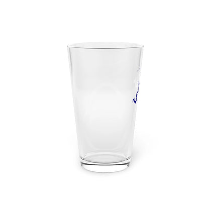Indiana  Lake  Monroe  16oz  Pint  Glass  front  position  view  from  left  16oz.webp