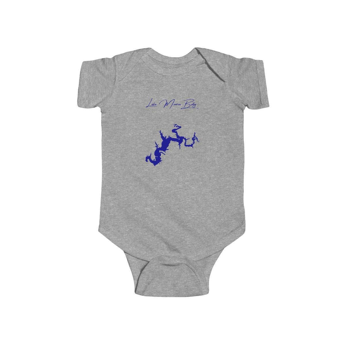 Indiana  Lake  Monroe  Onesie  front  position  view  from  front  heather.webp