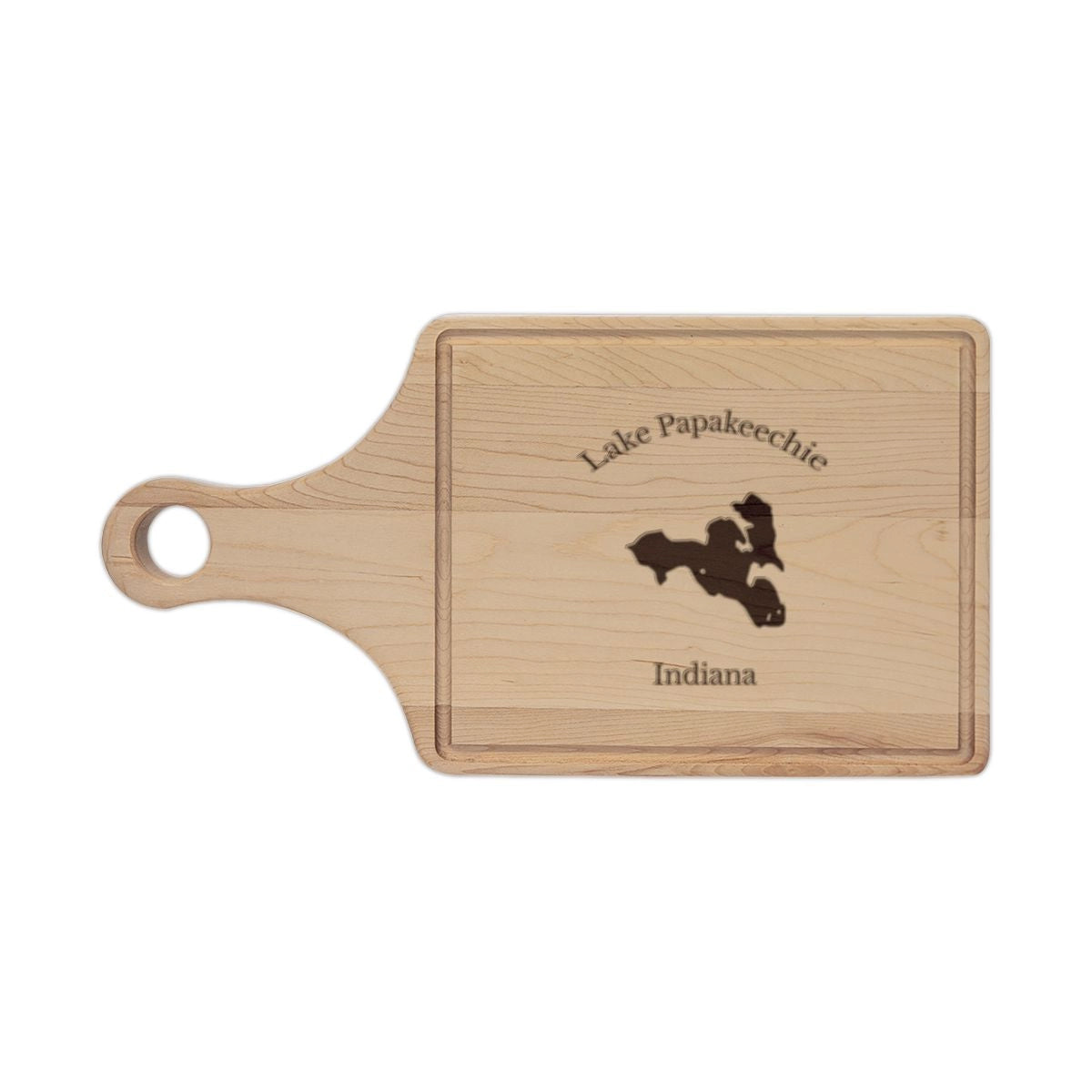 Indiana  Lake  Papakeechie  Engraved  Cutting  Board  front  position  view  from  front  maple.webp