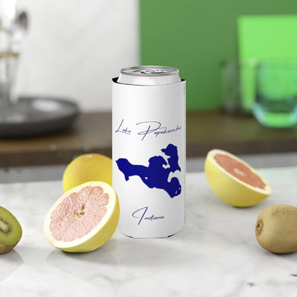 Indiana  Lake  Papakeechie  Slim  Can  Koozie  front  position  view  from  context-2  white.webp