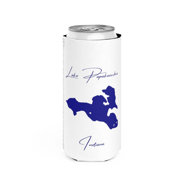 Indiana  Lake  Papakeechie  Slim  Can  Koozie  front  position  view  from  front  white.webp