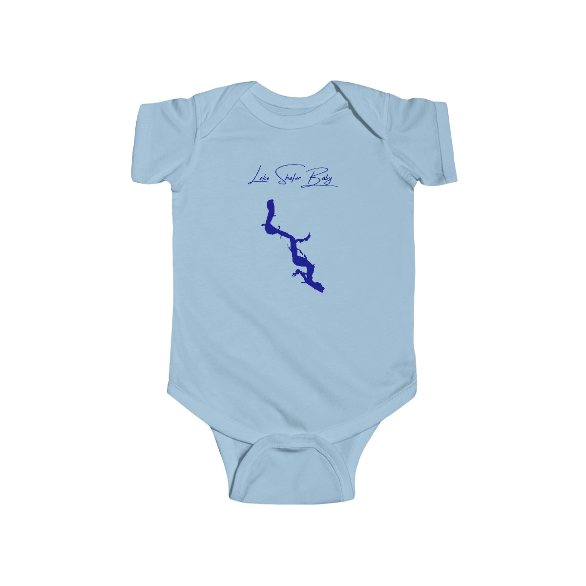 Indiana  Lake  Shafer  Onesie  front  position  view  from  front  light  blue.webp