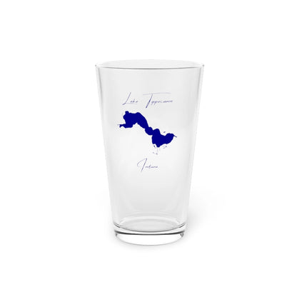 Indiana  Lake  Tippecanoe  16oz  Pint  Glass  front  position  view  from  front  16oz.webp