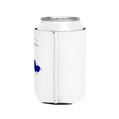 Indiana  Lake  Tippecanoe  Can  Koozie  all  position  view  from  right  white.webp