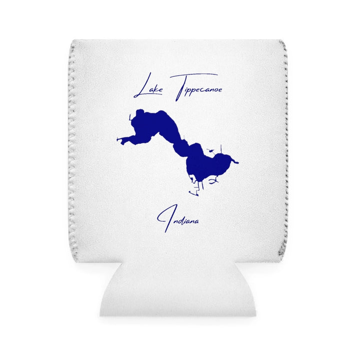 Indiana  Lake  Tippecanoe  Can  Koozie  front  position  view  from  front-1  white.webp