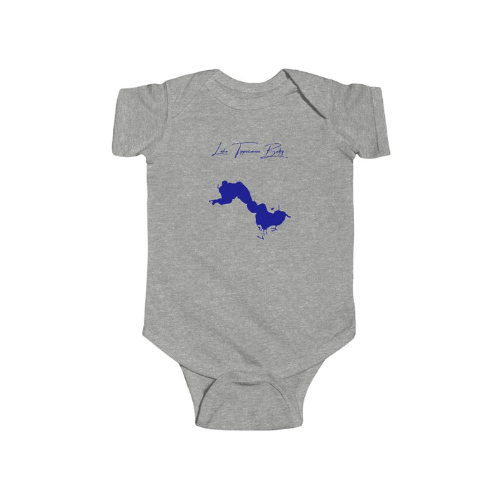 Indiana  Lake  Tippecanoe  Onesie  front  position  view  from  front  heather.webp
