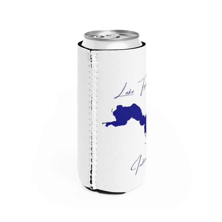 Indiana  Lake  Tippecanoe  Slim  Can  Koozie  all  position  view  from  right  white.webp