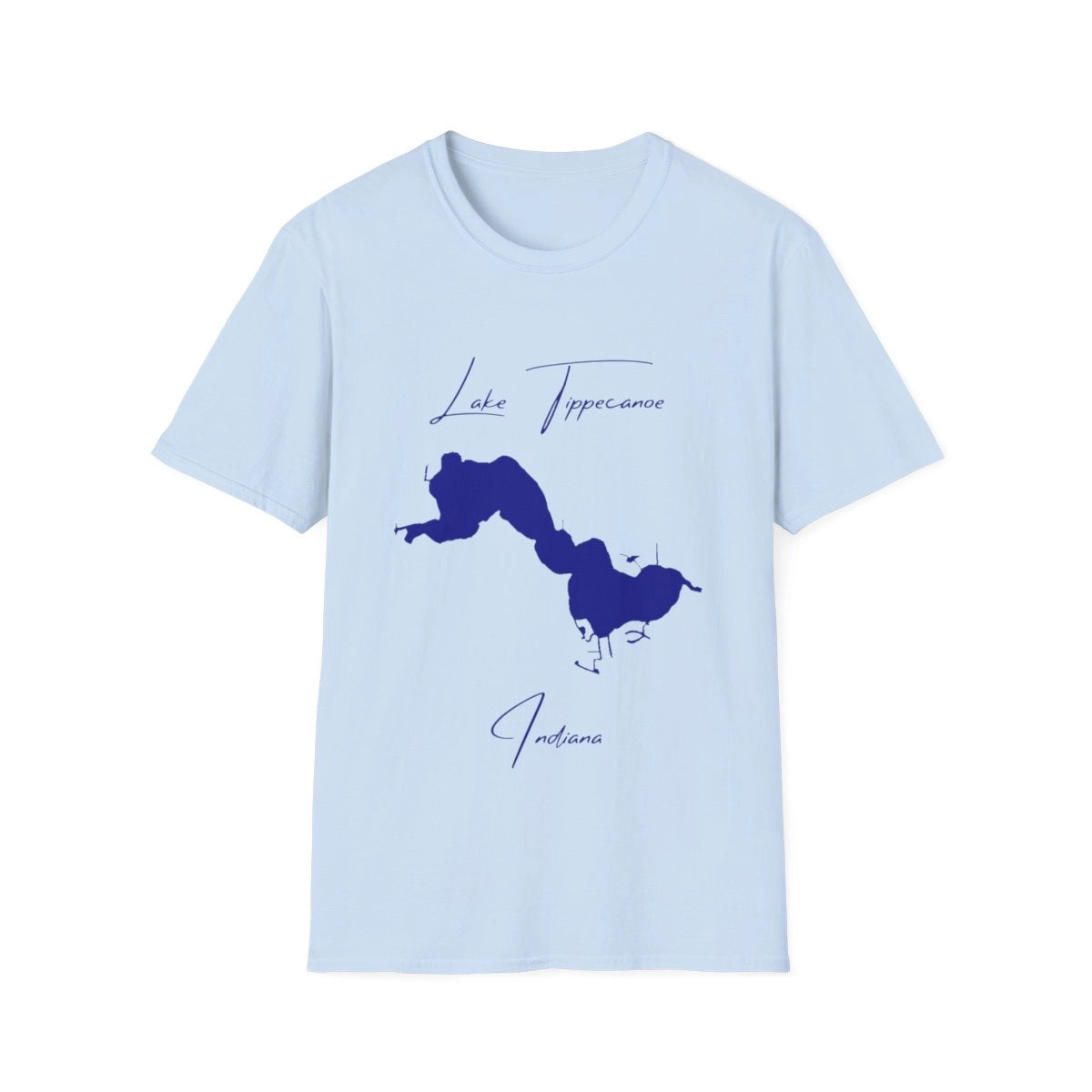 Indiana  Lake  Tippecanoe  T-shirt  front  position  view  from  front  light  blue.webp