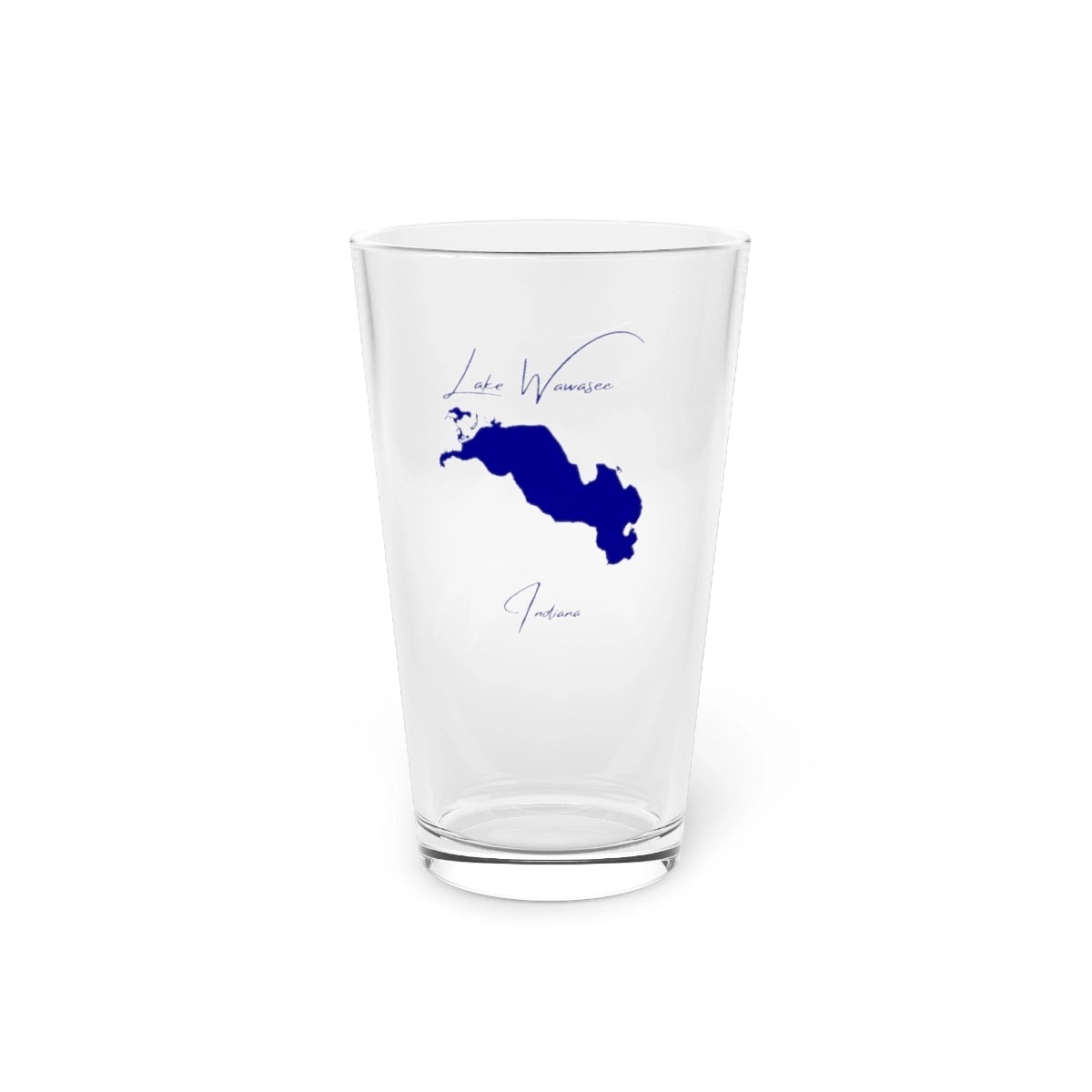 Indiana  Lake  Wawasee  16oz  Pint  Glass  front  position  view  from  front  16oz.webp