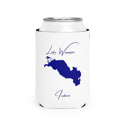 Indiana  Lake  Wawasee  Can  Koozie  front  position  view  from  front-2  white.webp