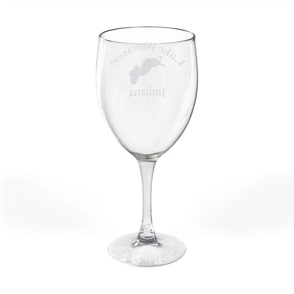 Indiana  Lake  Wawasee  Engraved  Wine  Glass  other  position  view  from  back  10.5oz.webp
