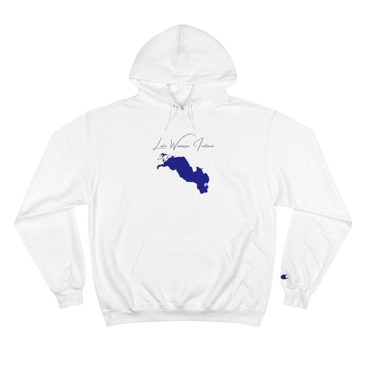 Indiana  Lake  Wawasee  Hoodie  front  position  view  from  front  white.webp