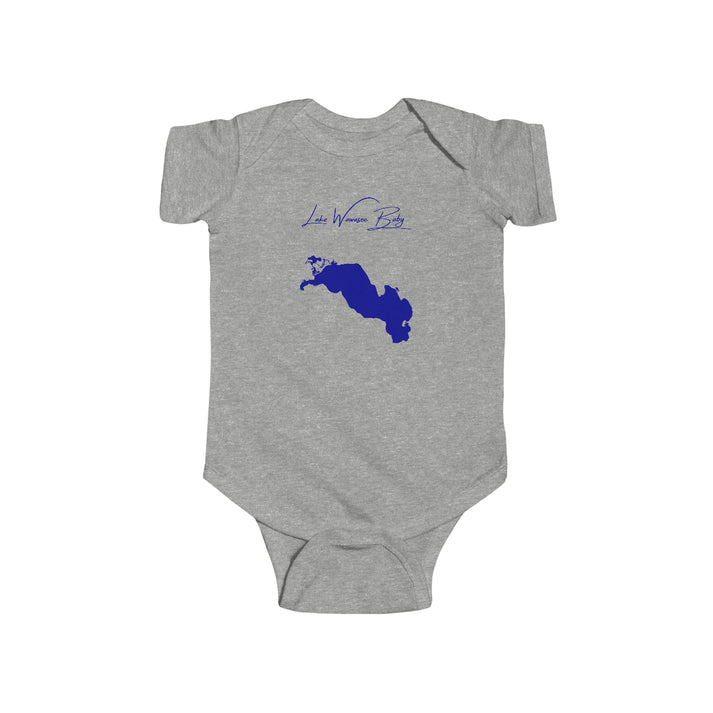 Indiana  Lake  Wawasee  Onesie  front  position  view  from  front  heather.webp