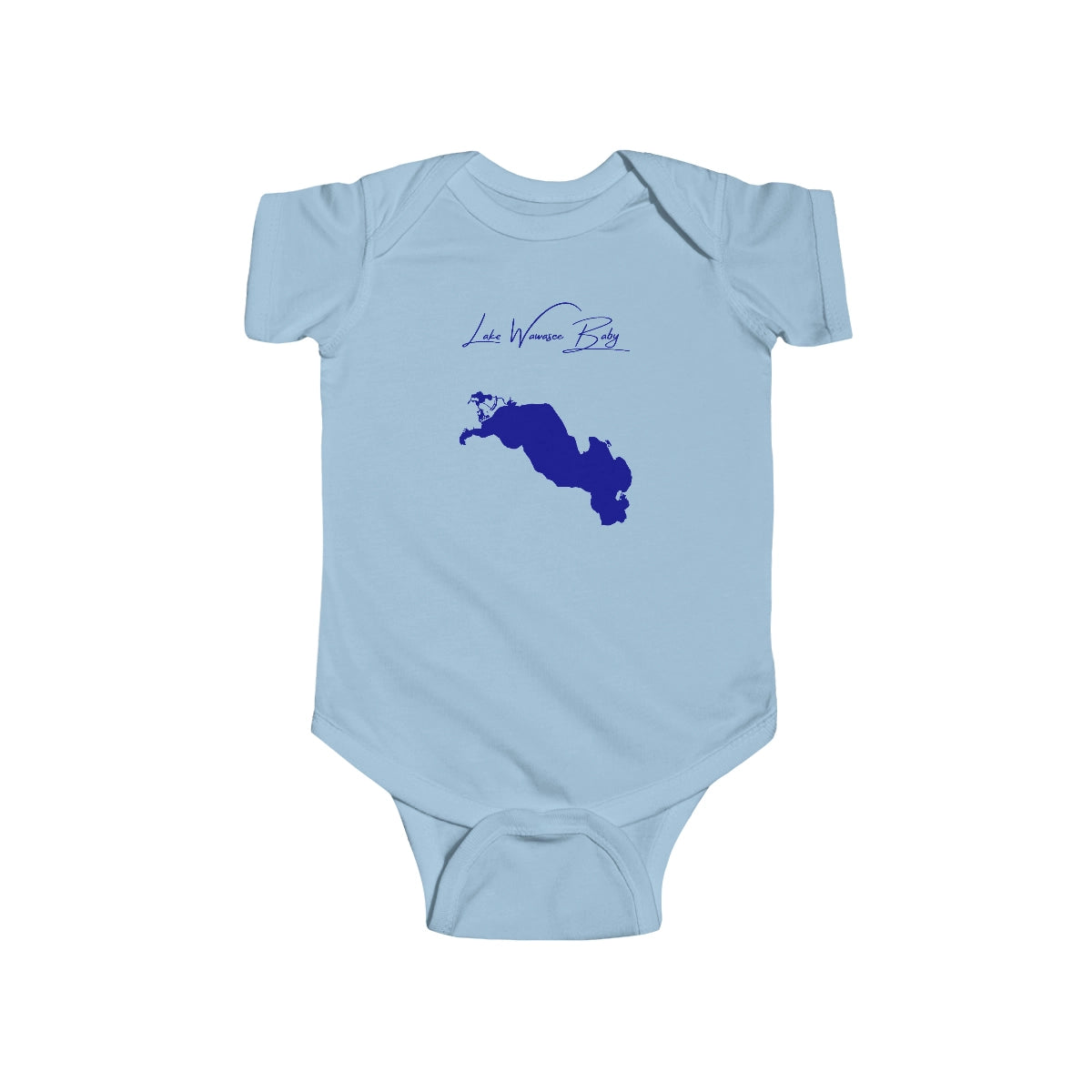Indiana  Lake  Wawasee  Onesie  front  position  view  from  front  light  blue.webp